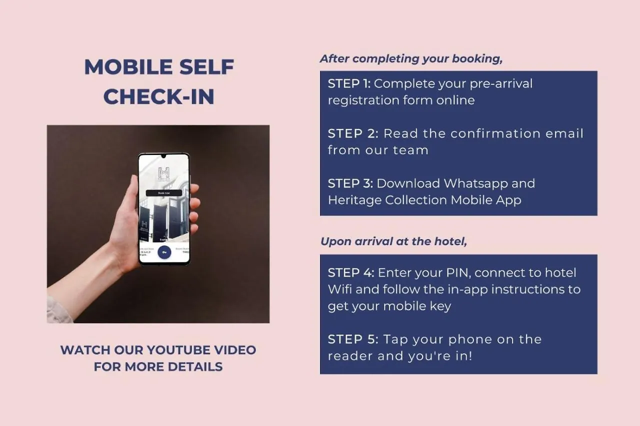 Hotel Heritage Collection On Seah - Mobile App Check-In Singapore